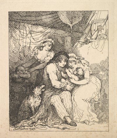 Merimiesperhe, 1787. tekijältä Thomas Rowlandson