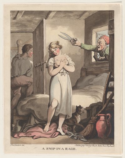 Snip in a Rage, 1. heinäkuuta 1802, 1. heinäkuuta 1802. tekijältä Thomas Rowlandson