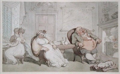 Varastettu suudelma (akvarelli paperille) tekijältä Thomas Rowlandson