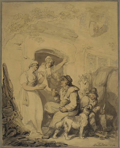 Pysähdys majatalossa tekijältä Thomas Rowlandson