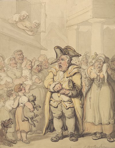 Kaupungin huutaja tekijältä Thomas Rowlandson