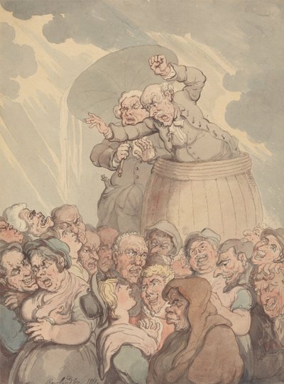 A Tub Thumper tekijältä Thomas Rowlandson
