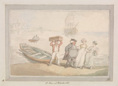 Näkymä Blackwallista tekijältä Thomas Rowlandson