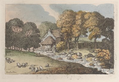 Watercourse, Views in Cornwall, 1812, 1812. tekijältä Thomas Rowlandson