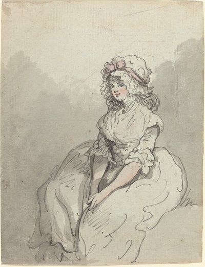 Nuori englantilainen kaunotar tekijältä Thomas Rowlandson