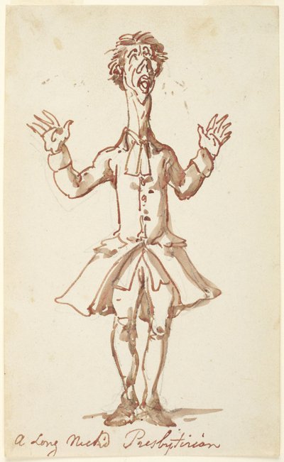 Pitkäkaulainen presbyteeri tekijältä Thomas Rowlandson