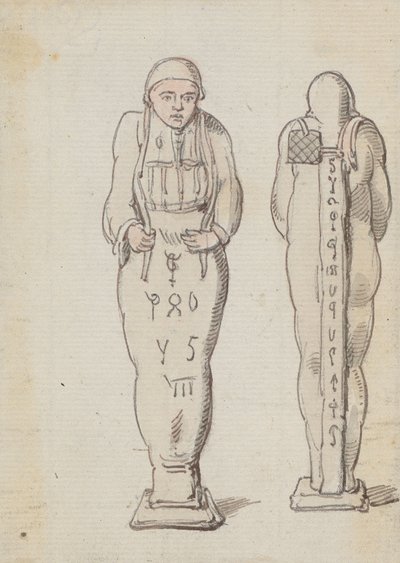 Muumio, edestä ja takaa tekijältä Thomas Rowlandson