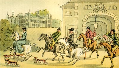 "Jalo metsästysseurue" tekijältä Thomas Rowlandson