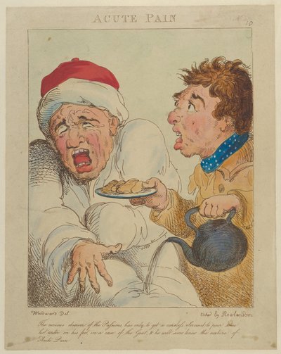 Akuutti kipu, 1800, 1800. tekijältä Thomas Rowlandson