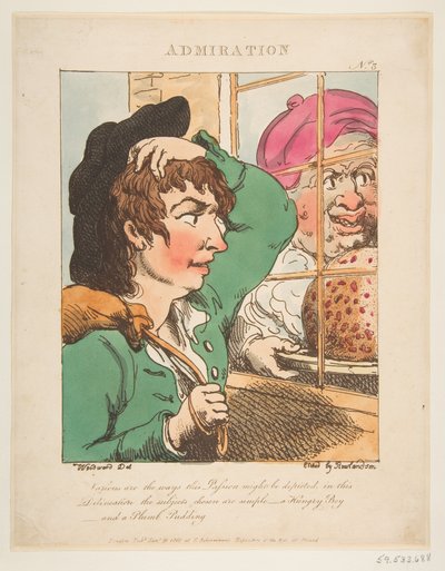 Ihailu Le Brun Travested eli Karikatyyrit intohimoista, 20. tammikuuta 1800. tekijältä Thomas Rowlandson