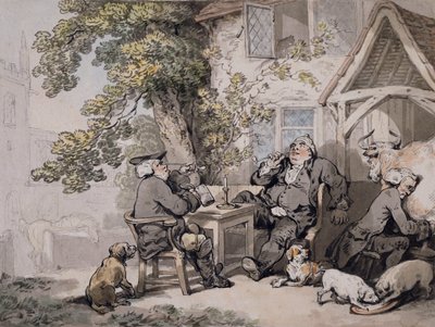 Alehouse Politicians, n. 1785-1790 tekijältä Thomas Rowlandson