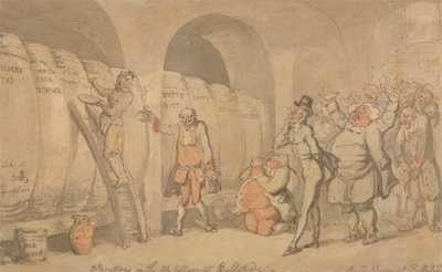 Muutokset Bullstroden Ale-kellarissa tekijältä Thomas Rowlandson