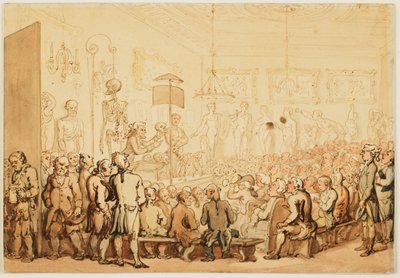 Anatomian luento Kuninkaallisessa taideakatemiassa tekijältä Thomas Rowlandson