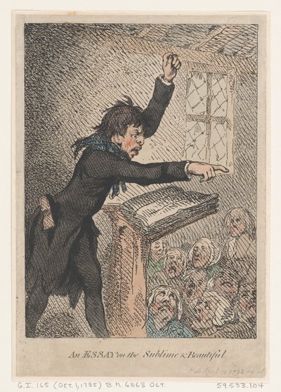 Essee ylevästä ja kauniista, 10. huhtikuuta 1792, 10. huhtikuuta 1792. tekijältä Thomas Rowlandson