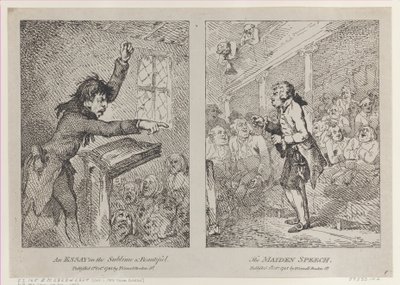 Essee ylevästä ja kauniista, Neitsytpuhe, 1. lokakuuta 1785, 1. lokakuuta 1785. tekijältä Thomas Rowlandson
