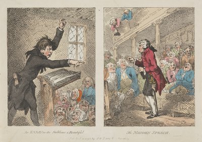 Essee ylevästä ja kauniista, Neidon puhe tekijältä Thomas Rowlandson