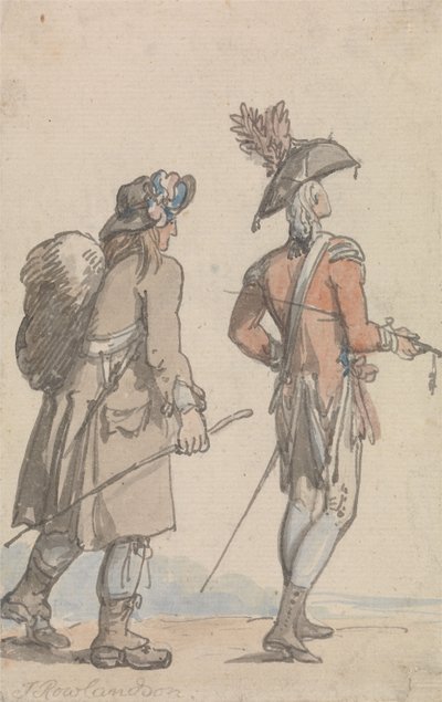 Upseeri ja hänen palvelijansa tekijältä Thomas Rowlandson