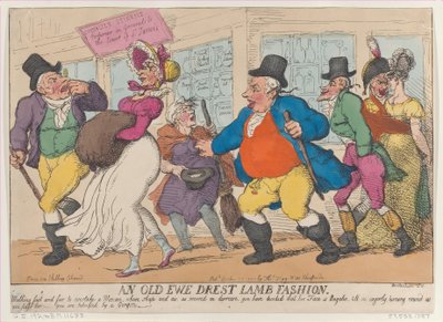 An Old Ewe Drest Lamb Fashion, 25. lokakuuta 1810, 25. lokakuuta 1810. tekijältä Thomas Rowlandson