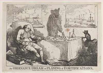 Määräysunelma tai linnoitusten suunnittelu, 7. maaliskuuta 1786, 7. maaliskuuta 1786. tekijältä Thomas Rowlandson