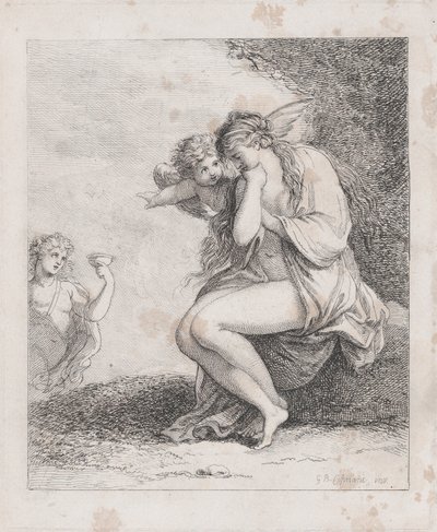 Ariadne Naxoksella Bacchuksen lähestyessä, n. 1790, n. 1790. tekijältä Thomas Rowlandson
