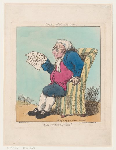 Bad Speculation, 10. elokuuta 1799, 10. elokuuta 1799. tekijältä Thomas Rowlandson