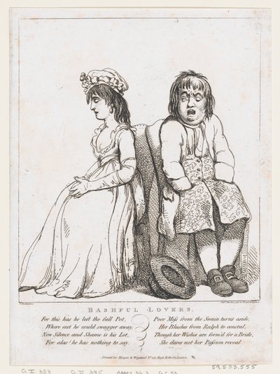 Bashful Lovers, 15. maaliskuuta 1798, 15. maaliskuuta 1798. tekijältä Thomas Rowlandson