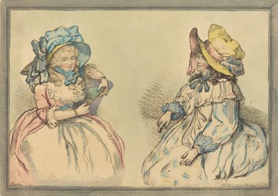Beauties, julkaistu 1792. tekijältä Thomas Rowlandson