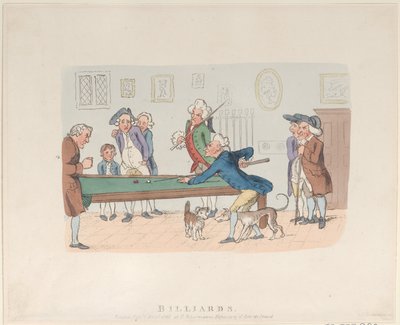 Biljardi, huhtikuu 1803, huhtikuu 1803. tekijältä Thomas Rowlandson