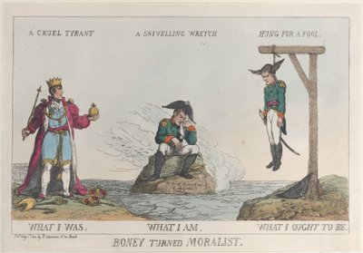 Boney Turned Moralist, 1. toukokuuta 1814, 1. toukokuuta 1814. tekijältä Thomas Rowlandson