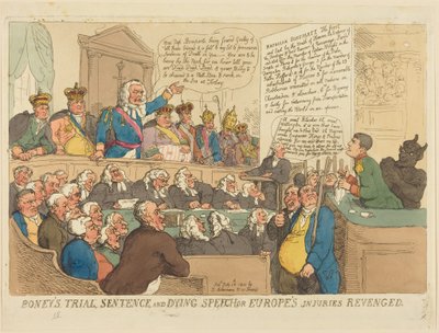 Boneyn oikeudenkäynti, tuomio ja viimeinen puhe tekijältä Thomas Rowlandson