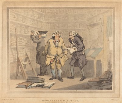 Kirjakauppias ja kirjailija tekijältä Thomas Rowlandson