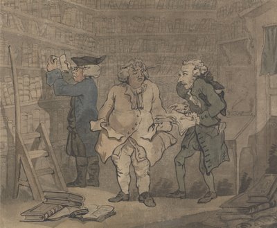 Kirjakauppias ja kirjailija tekijältä Thomas Rowlandson