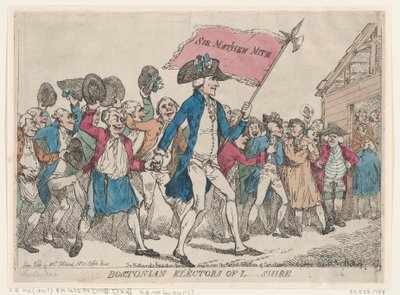 L-Shiren Bostonin vaaliruhtinaat, 1790, 1790. tekijältä Thomas Rowlandson