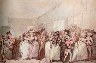"Box Lobby Loungers of 1785", c1785 tekijältä Thomas Rowlandson