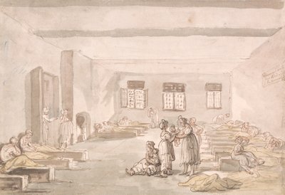 Bridewell, Pass Room, vankila tekijältä Thomas Rowlandson