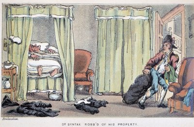 Murto - "" Doctor Syntaxin kolmella kiertueella: viehättävää lohtua ja vaimoa etsimässä" William Combe, ill. Rowlandson tekijältä Thomas Rowlandson