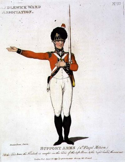 Candlewick Ward Association, levy 73 julkaisusta "Loyal Volunteers of London and Environs" tekijältä Thomas Rowlandson