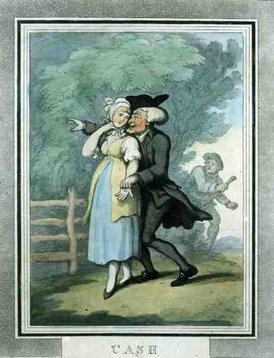 Cash, julkaisija Rudolph Ackermann. tekijältä Thomas Rowlandson