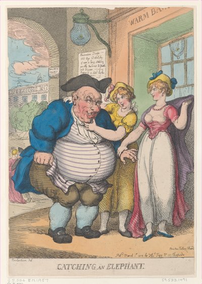 Elefantin pyydystäminen, 1. maaliskuuta 1812, 1. maaliskuuta 1812. tekijältä Thomas Rowlandson