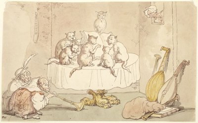 Kissat ja apinat tekijältä Thomas Rowlandson