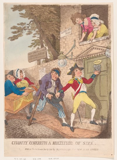 Hyväntekeväisyys kattaa monia syntejä, 27. marraskuuta 1781, 27 marraskuuta 1781. tekijältä Thomas Rowlandson