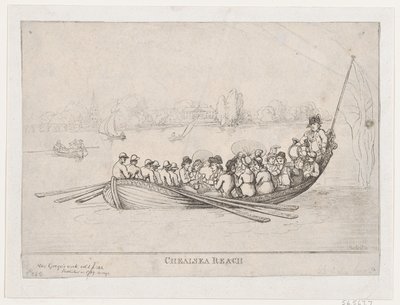 Chelsea Reach, 1799, 1799. tekijältä Thomas Rowlandson