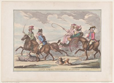Cit esittelee itseään sunnuntaina, 1799, 1799. tekijältä Thomas Rowlandson