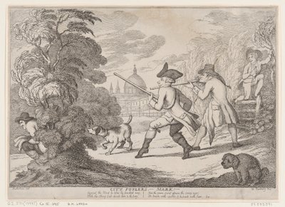City Foulers-Mark!, 1799, 1799. tekijältä Thomas Rowlandson