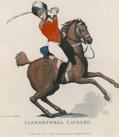Clerkenwellin ratsuväki tekijältä Thomas Rowlandson