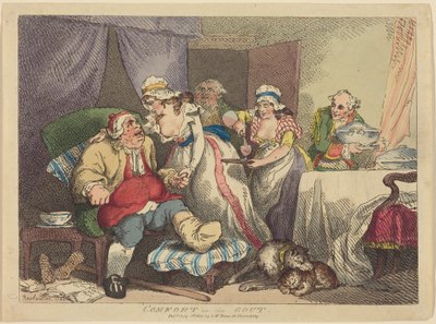 Mukavuutta kihtiä sairastaville tekijältä Thomas Rowlandson