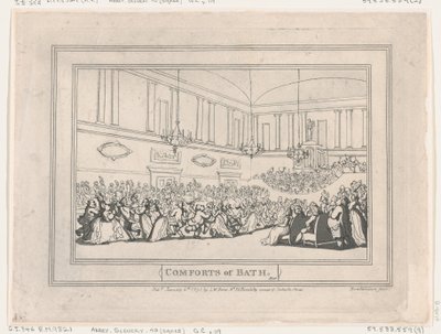 Comforts of Bath, Plate 10, 6. tammikuuta 1798, 6. tammikuuta 1798. tekijältä Thomas Rowlandson