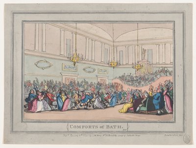 Comforts of Bath, Plate 10, 6. tammikuuta 1798, 6. tammikuuta 1798. tekijältä Thomas Rowlandson