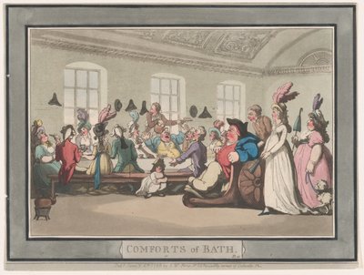 Comforts of Bath, Plate 11, 6. tammikuuta 1798, 6. tammikuuta 1798. tekijältä Thomas Rowlandson