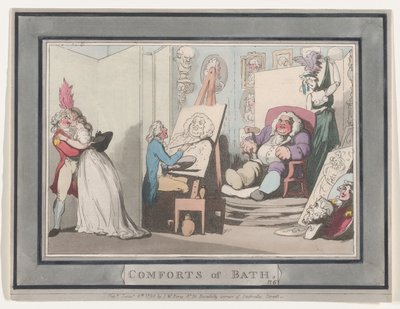 Comforts of Bath, levy 6, 6. tammikuuta 1798, 6. tammikuuta 1798. tekijältä Thomas Rowlandson